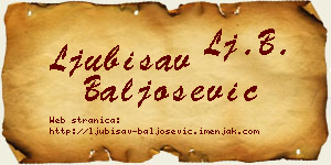Ljubisav Baljošević vizit kartica